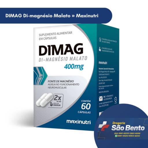 DIMAG Di-magnésio Malato - Maxinutri por Drogaria São Bento