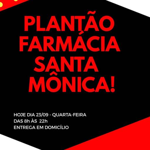 Comprar o produto de PLANTÃO 23/09 em Farmácias pela empresa Farmácia Santa Mônica em Leopoldina, MG por Solutudo