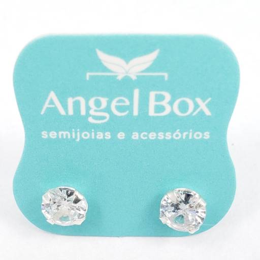 Brinco Ponto de Luz Zircônia Redonda 5mm em Prata 925 por Angel Box Semijoias