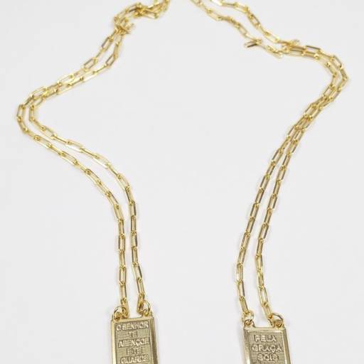Corrente Escapulário Malha Cartier 2mm Banhada à Ouro 18K por Angel Box Semijoias