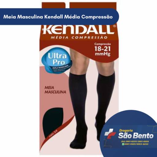 Comprar o produto de Meia Masculina Kendall Média Compressão em Meias de Compressão pela empresa Drogaria São Bento em Mineiros, GO por Solutudo