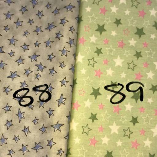 Tricoline Estampa Corações / Estrelinhas por Casa São Francisco Aviamentos 