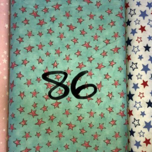 Tricoline Estampa Corações / Estrelinhas por Casa São Francisco Aviamentos 