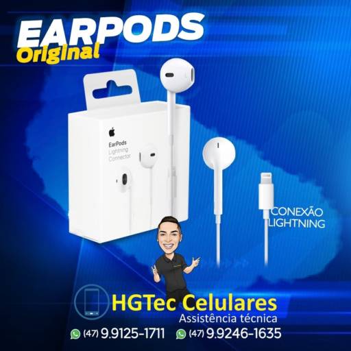 Comprar o produto de Earpods em Acessórios para Celulares pela empresa HGTec Celulares em Joinville, SC por Solutudo