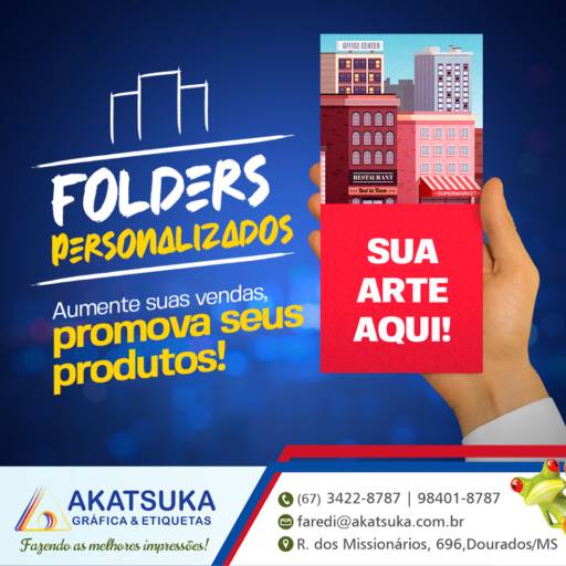 Comprar o produto de Folders em Panfletos, Folders e Flyers pela empresa Gráfica Akatsuka em Dourados, MS por Solutudo