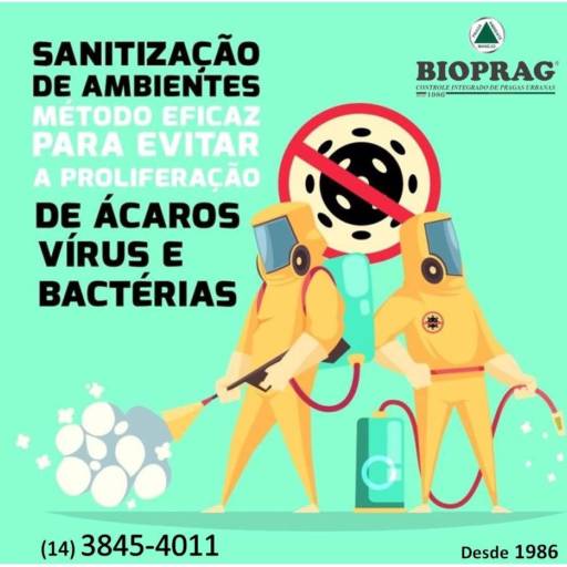 Comprar a oferta de Sanitização de ambientes em Sanitização pela empresa Dedetizadora Bioprag em São Manuel, SP por Solutudo