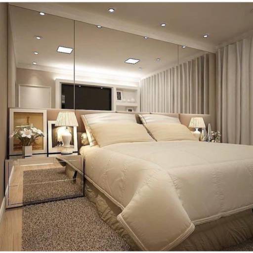 Projeto de espelho decorativo para cabeceira de cama.