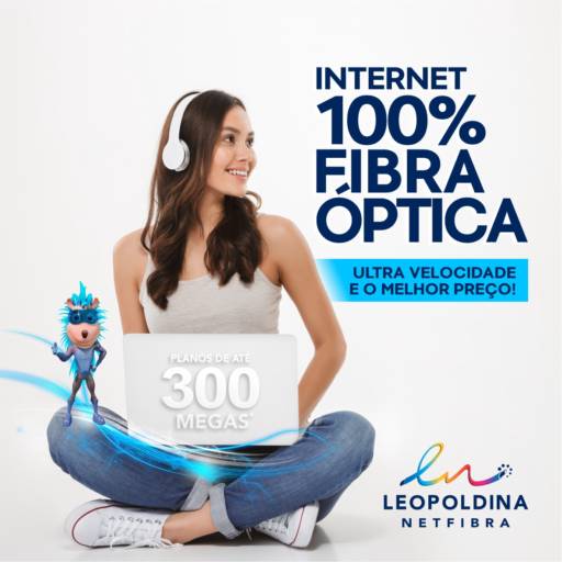 Internet 100% Fibra ótica  por Leopoldina Net Fibra