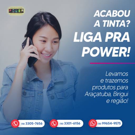 Comprar o produto de Delivery em Tintas e Recargas pela empresa Power Cartuchos & Informática em Araçatuba, SP por Solutudo