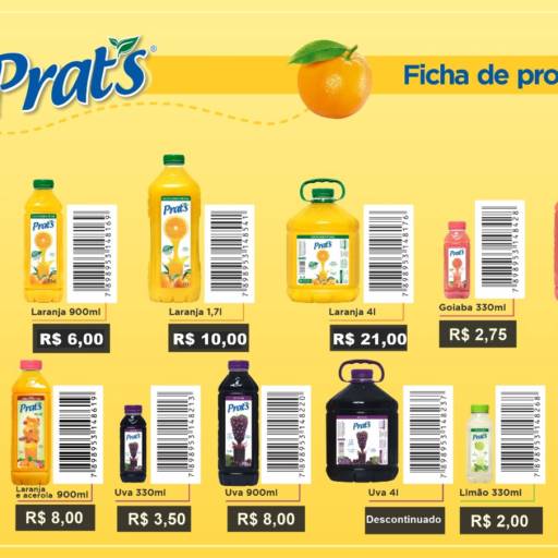 Comprar o produto de tabela de preços em Açaí e Sucos Naturais pela empresa Suco Prat's Dourados em Dourados, MS por Solutudo