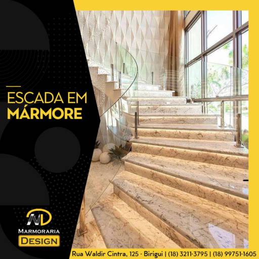 Comprar o produto de ESCADA EM MÁRMORE em Escadas pela empresa Marmoraria Design em Birigui, SP por Solutudo