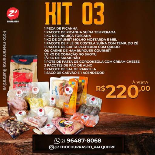 Kit Churrasco 03 por Z' Churrasco Valqueire