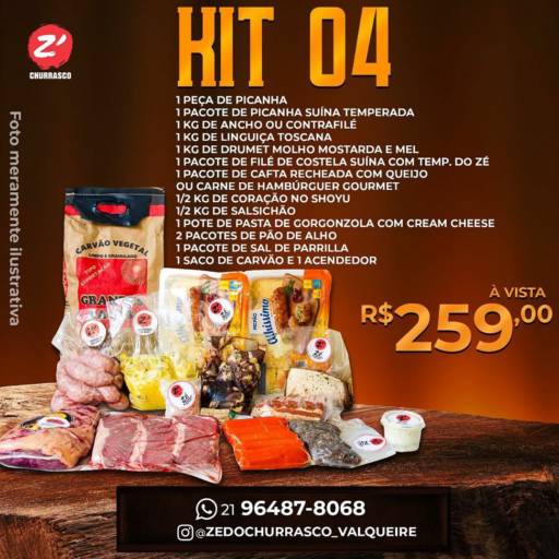 Kit Churrasco 04 por Z' Churrasco Valqueire