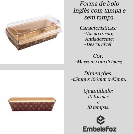 Forma de Bolo Inglês com Tampa e Sem Tampa  em Foz do Iguaçu, PR por EmbalaFoz