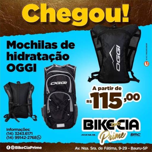 Comprar o produto de Mochila de hidratação Oggi  em Ciclismo pela empresa Bike Cia Prime - Jardim América em Bauru, SP por Solutudo