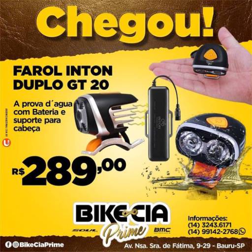 Comprar o produto de Farol inton Duplo  em Ciclismo pela empresa Bike Cia Prime - Jardim América em Bauru, SP por Solutudo