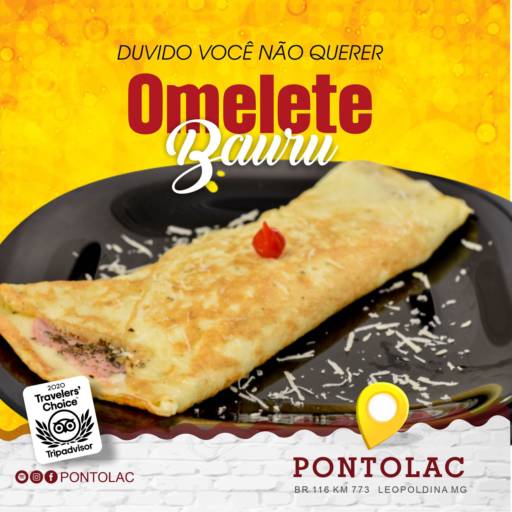 Comprar o produto de Omelete Bauru  em Ofertas: Bares e Restaurantes pela empresa Ponto Lac em Leopoldina, MG por Solutudo