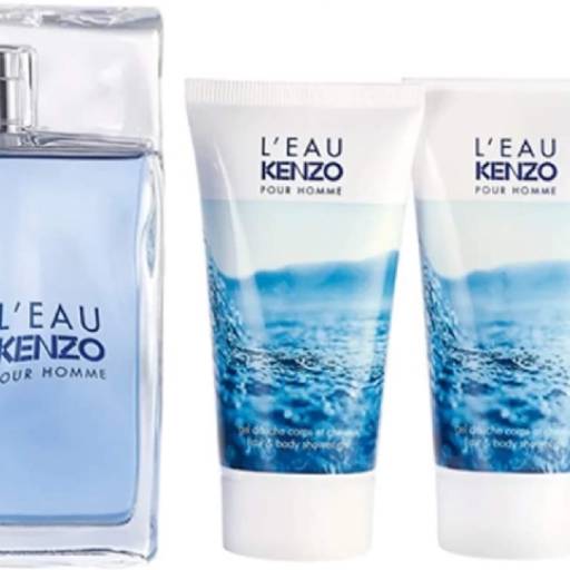Kit Coffret L`Eau Kenzo Pour Homme Perfume EDT 50ml e Gel 2x50ml por SAMY BEAUTY Perfumaria - Perfumes Importados