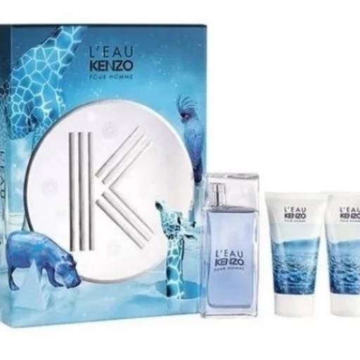 Kit Coffret L`Eau Kenzo Pour Homme Perfume EDT 50ml e Gel 2x50ml por SAMY BEAUTY Perfumaria - Perfumes Importados