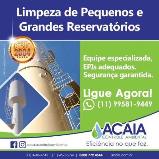 Limpeza de Pequenos e Grandes Reservatórios por Acaia Controle Ambiental