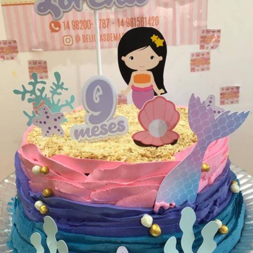 Bolo Tema Sereia por Delícias Demarchi