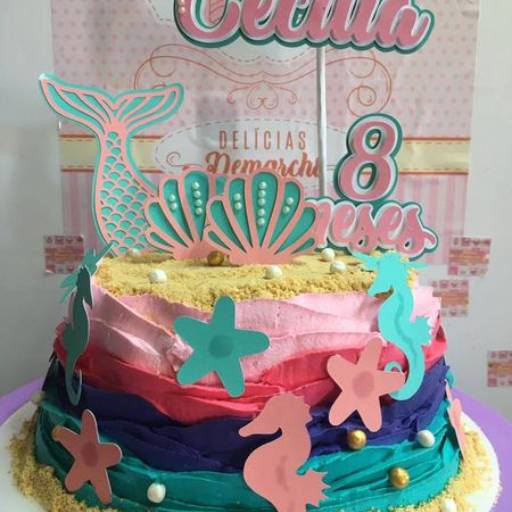 Bolo Tema Sereia por Delícias Demarchi