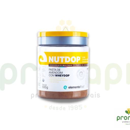 Comprar o produto de Pasta de Amendoim NutDop 500g Elemento Puro em Pasta de Amendoim pela empresa Pronapi Produtos Naturais em Foz do Iguaçu, PR por Solutudo