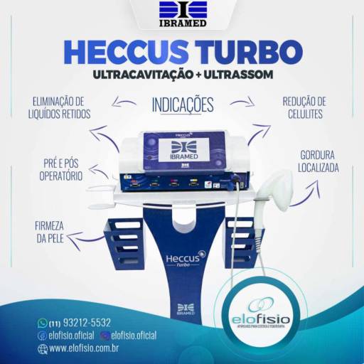 Heccus Turbo Ibramed - Aparelho de Terapia Combinada e Eletroporação - Elofisio Aparelhos para Estética e Fisioterapia