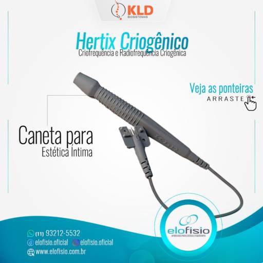 Hertix Criogênico KLD - Aparelho de Radiofrequência Criogênica - Básico II - Elofisio Aparelhos para Estética e Fisioterapia