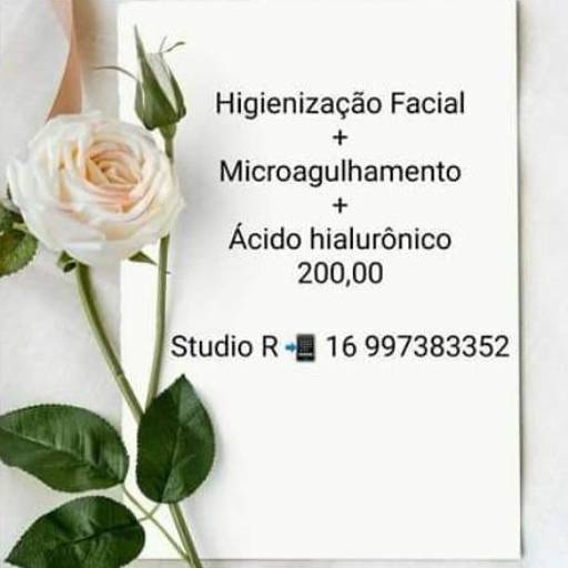 Comprar o produto de COMBO 2: Higienização Facial + Microagulhamento + Ácido Hialurônico em Estética Facial pela empresa Rosana Fernandes - Especialista em Limpeza de Pele (Studio R) em Jaboticabal, SP por Solutudo