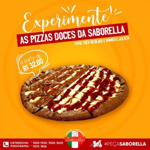 Comprar o produto de Pizza Doce em Pizzas pela empresa Pizzaria Saborella em Pindorama, SP por Solutudo