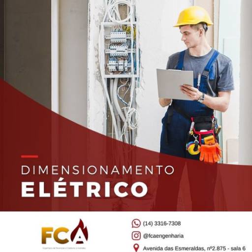 Comprar o produto de Dimensionamento elétrico em Engenharia - Engenheiros pela empresa FCA Engenharia  em Marília, SP por Solutudo