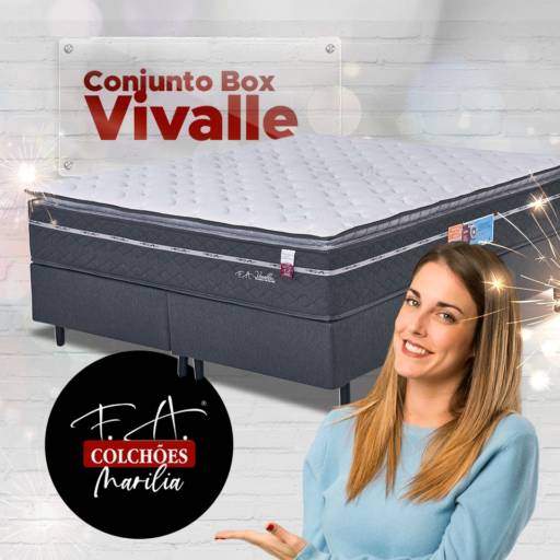 Comprar o produto de Conjunto Box Vivalle! em Colchões pela empresa FA Colchões Marília em Marília, SP por Solutudo