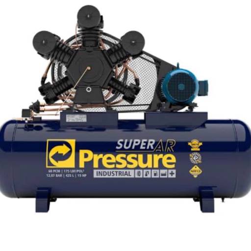 Comprar o produto de Compressor 60 pes 425 litros Pressure em Compressores pela empresa Casa dos Compressores e lavadoras em Ourinhos, SP por Solutudo