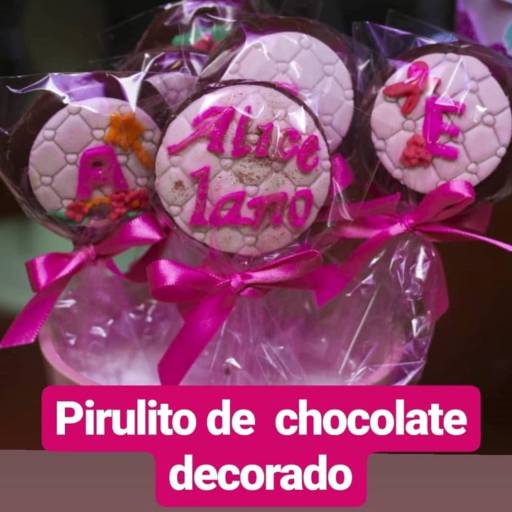 Pirulito de Chocolate com Decoração em Pasta Americana  em Bauru, SP por Cheiro Gostoso - Brigadeiros e Doces Artesanais 