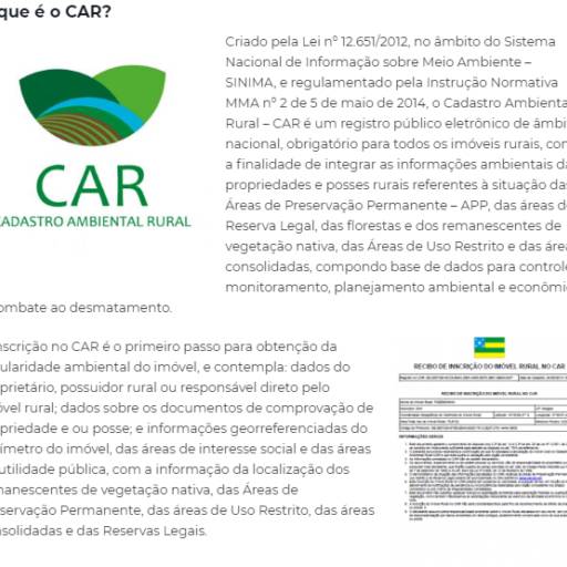 Comprar o produto de Cadastro ambiental rural - CAR em Consultoria pela empresa VM Licenciamento Ambiental em Aracaju, SE por Solutudo