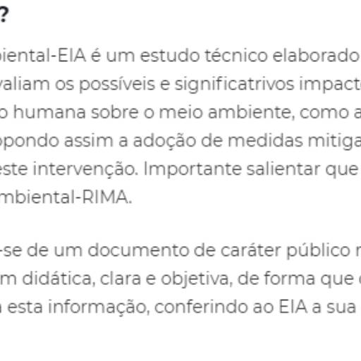 Comprar o produto de Estudo de impacto ambiental-EIA e Relatório de Impacto Ambiental-RIMA em Consultoria pela empresa VM Licenciamento Ambiental em Aracaju, SE por Solutudo