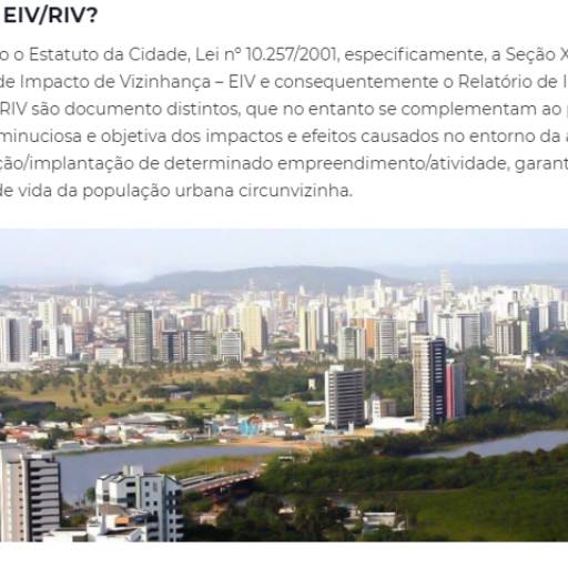 Comprar o produto de Estudo e relatório de impacto de vizinhança em Consultoria pela empresa VM Licenciamento Ambiental em Aracaju, SE por Solutudo