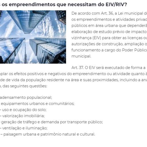 Estudo e relatório de impacto de vizinhança por VM Consultoria, Assessoria, Engenharia e Licenciamento Ambiental