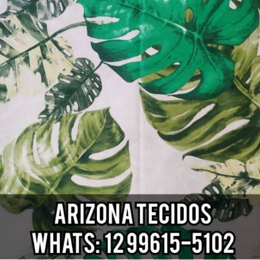 Percal Estampado Folhas Verde - 150 fios