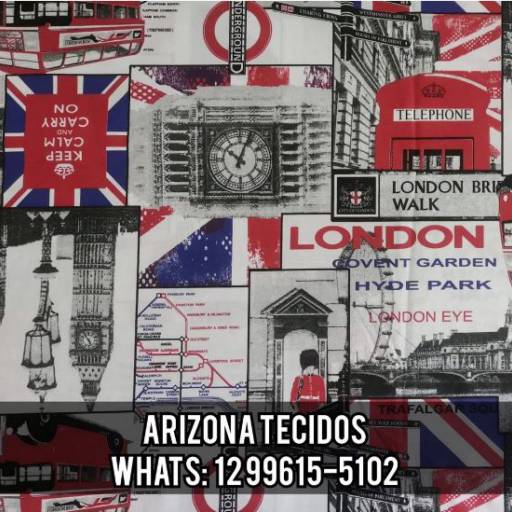 Percal Estampado Londres - 150 fios