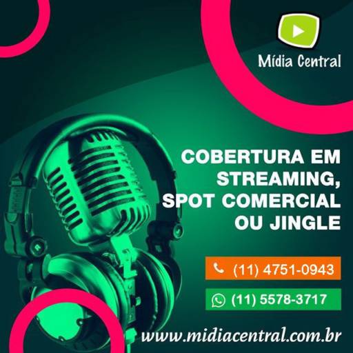 Cobertura em Streaming, Spot Comercial ou Jingle.