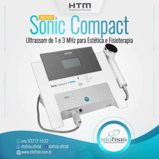 Comprar o produto de Sonic Compact HTM - Aparelho de Ultrassom de 1 e 3 MHz para Estética e Fisioterapia em Beleza e Cuidado Pessoal pela empresa Elofisio - Aparelhos de Estética e Fisioterapia em Foz do Iguaçu, PR por Solutudo