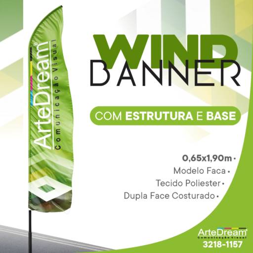 Comprar o produto de Wind Banner em Bauru em Wind Banner pela empresa ArteDream Comunicação Visual em Bauru, SP por Solutudo