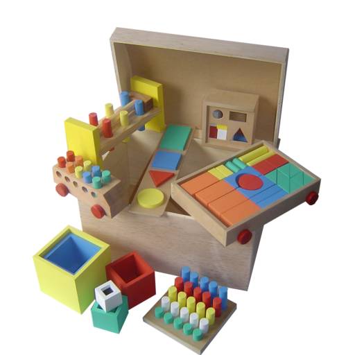 BAÚ PEDAGÓGICO COM 10 BRINQUEDOS  por Art Gravata