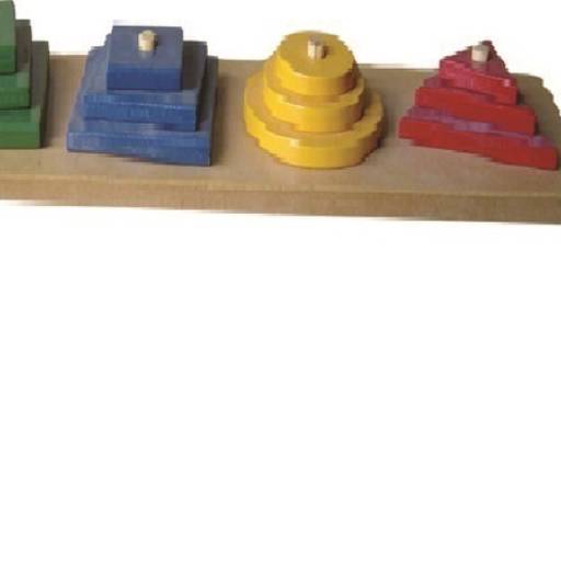 BARRA DE FIGURAS GEOMÉTRICAS COM PINOS (unidade) por Art Gravata