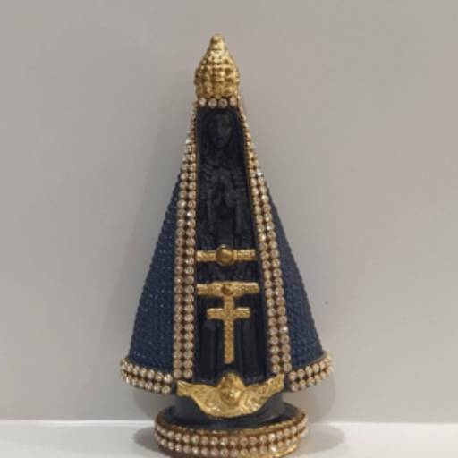 Nossa Senhora Aparecida Gesso Bolinha 20cm por A Feira de Aparecida Online