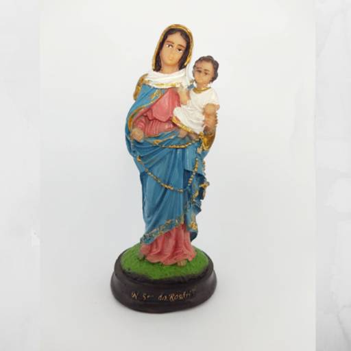 Comprar o produto de Imagem de Nossa Senhora do Rosário 15cm em Resina em Artigos Religiosos pela empresa A Feira de Aparecida Online em Aparecida, SP por Solutudo