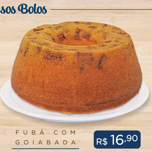 Bolo caseiro de Fubá com Goiabada