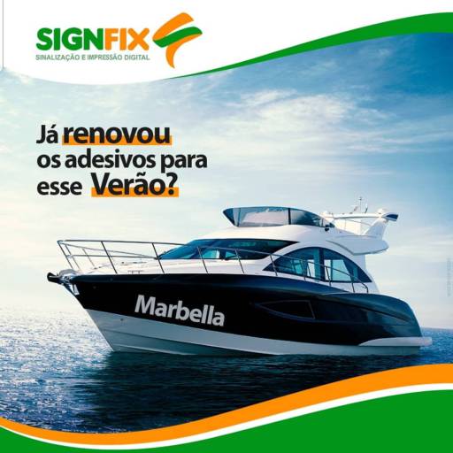 Adesivos de Barcos por Signfix - Sinalização e Impressão Digital